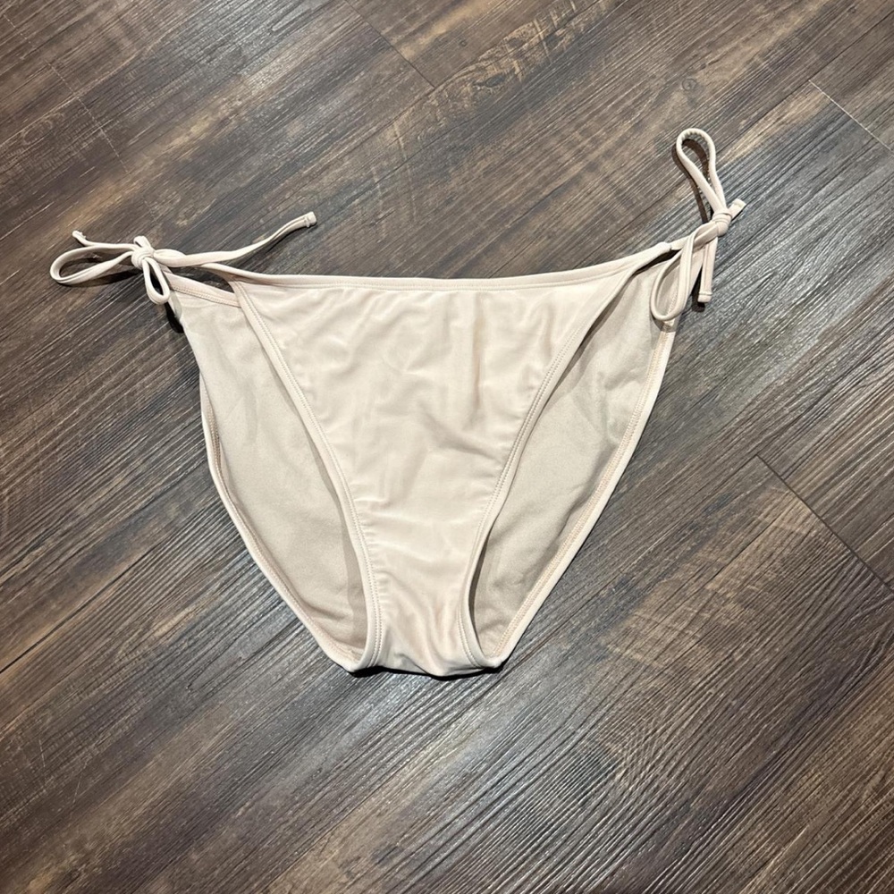 Beige Tie-Side Bikini Bottom
